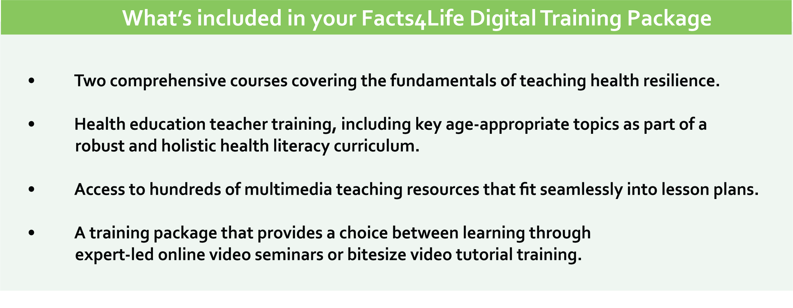 Primary Training Course - Facts4Life